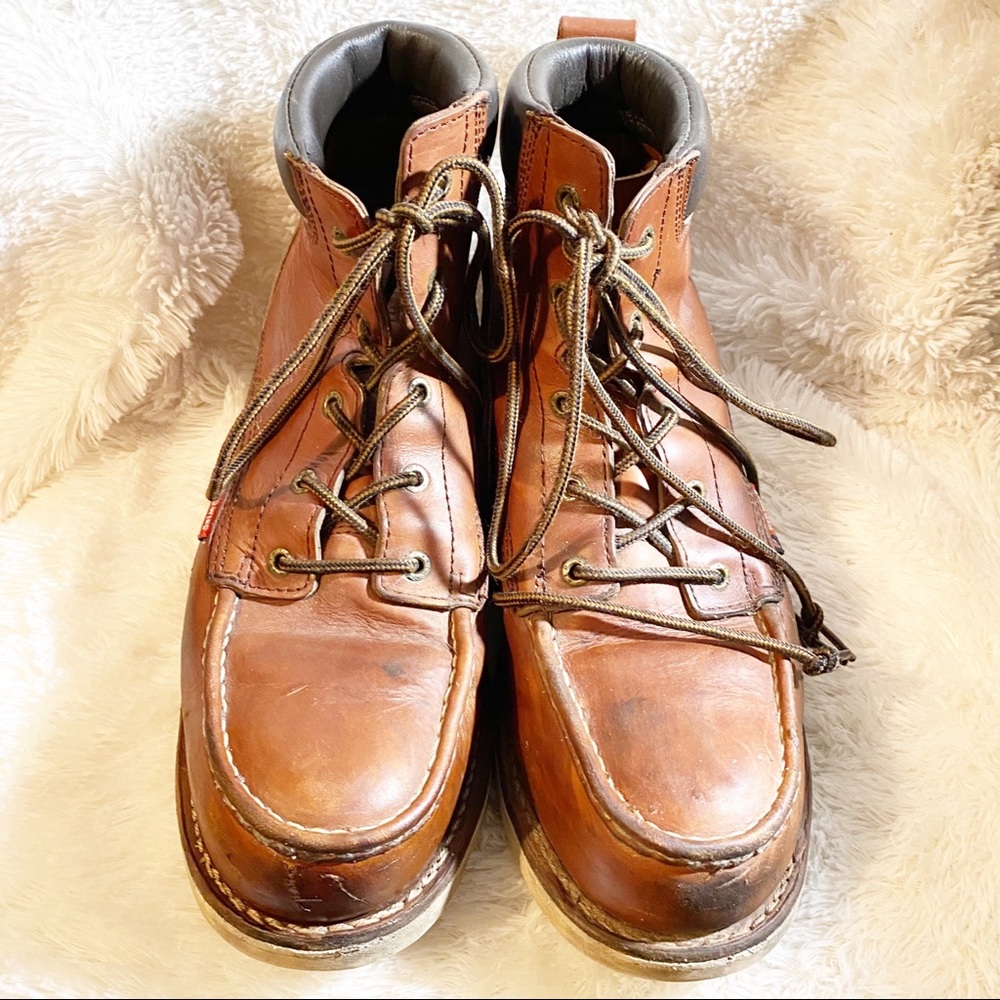 Red Wing Steel Toe Leather Boots 12D